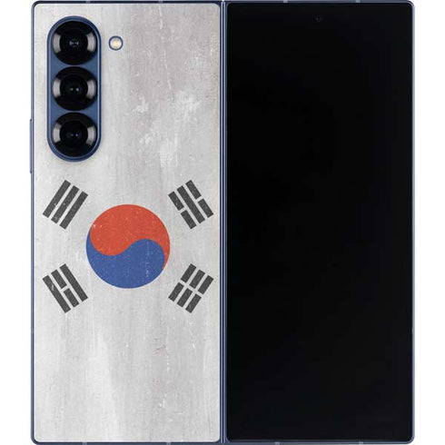 South Korean Flag Distressed Galaxy Z Fold6 Skin
